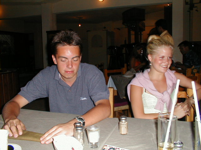 P� restaurant Ibiza med Anja